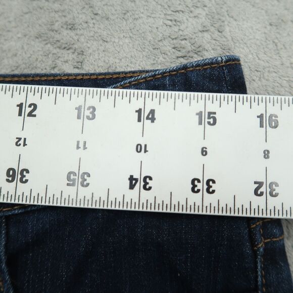 Chico's Platinum Jeans Women's 1S US-8 Short Blue Mid-Rise Boot Leg 29" Inseam - Picture 3 of 16